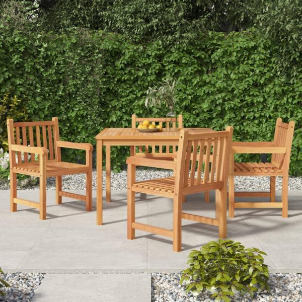 ARDEBO.de - 5-tlg. Garten-Essgruppe Massivholz Teak