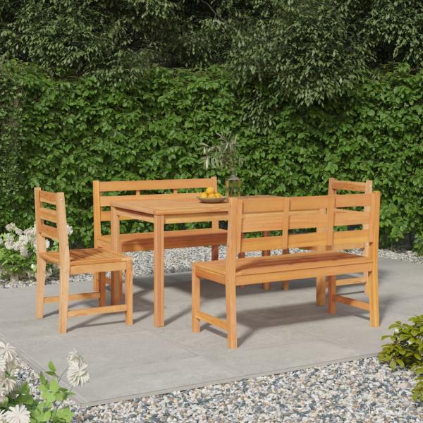 ARDEBO.de - 5-tlg. Garten-Essgruppe Massivholz Teak