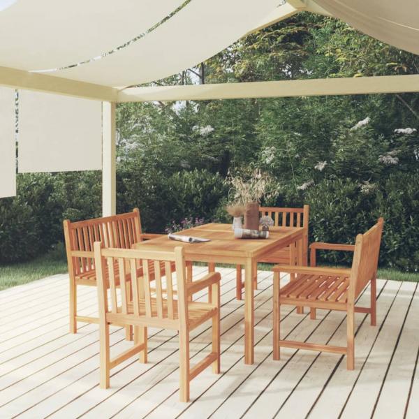 ARDEBO.de - 5-tlg. Garten-Essgruppe Massivholz Teak