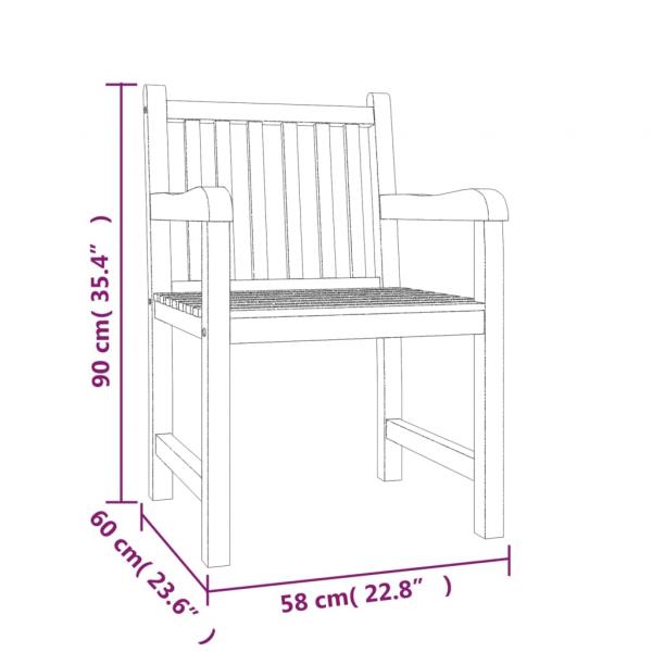 4-tlg. Garten-Essgruppe Massivholz Teak