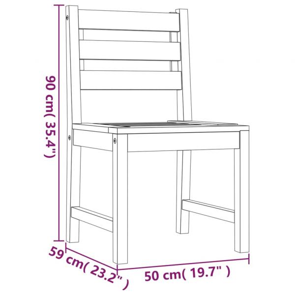 5-tlg. Garten-Essgruppe Massivholz Teak