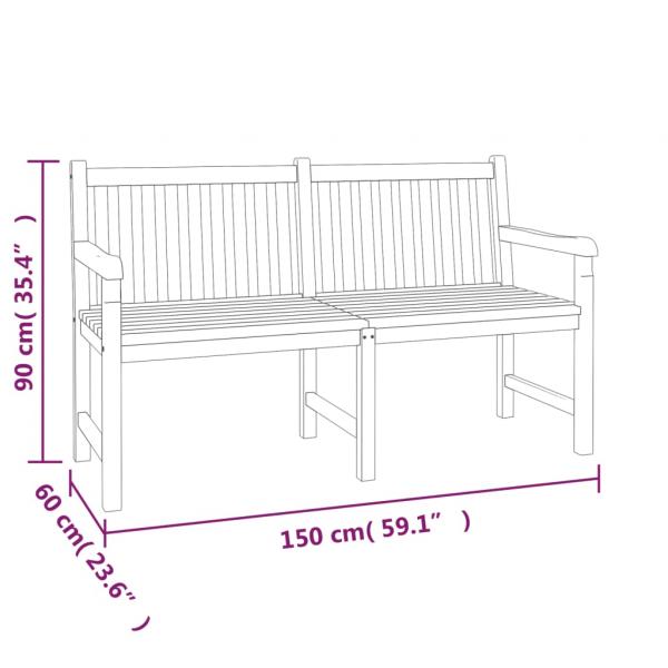 5-tlg. Garten-Essgruppe Massivholz Teak