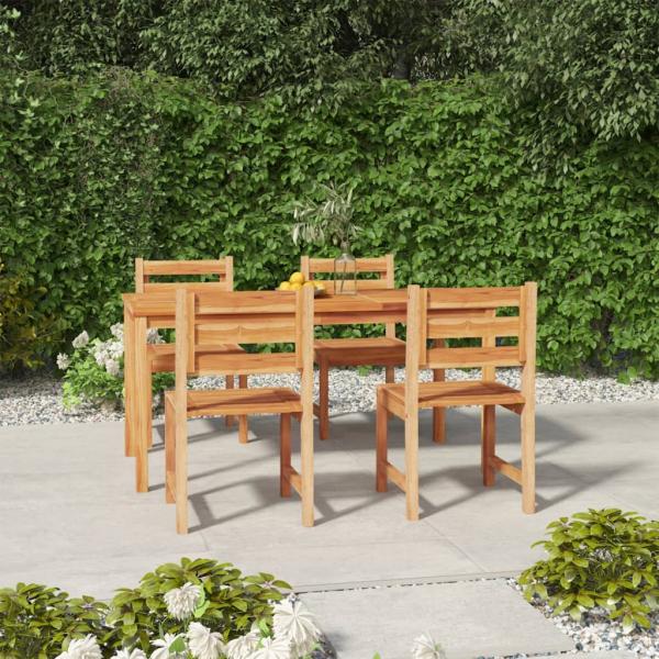 ARDEBO.de - 5-tlg. Garten-Essgruppe Massivholz Teak