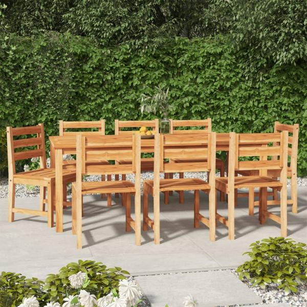 ARDEBO.de - 9-tlg. Garten-Essgruppe Massivholz Teak