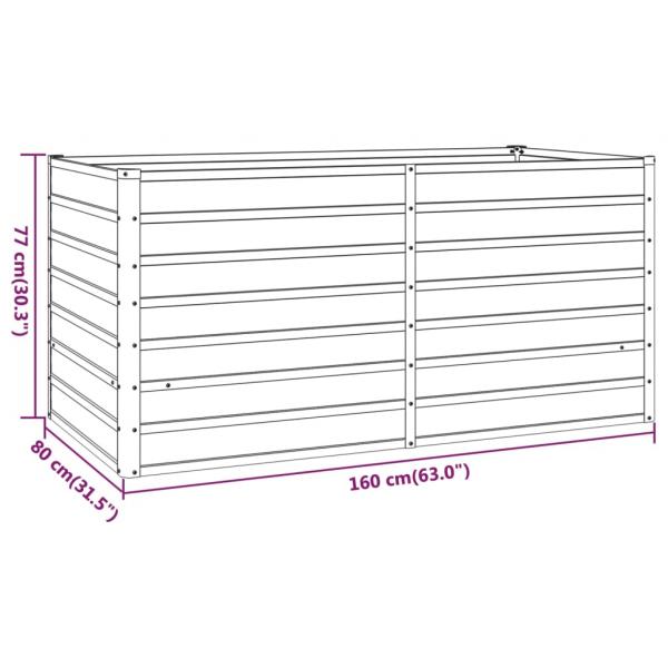 Hochbeet Rostig 160x80x77 cm Cortenstahl