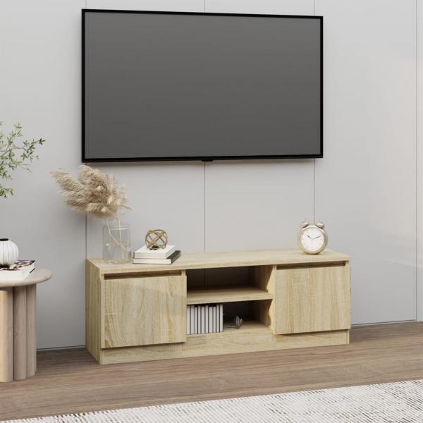 ARDEBO.de - TV-Schrank mit Tür Sonoma-Eiche 102x30x36 cm