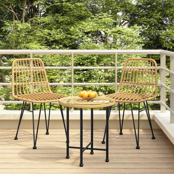 ARDEBO.de - Gartenstühle 2 Stk. 48x62x84 cm PE-Rattan