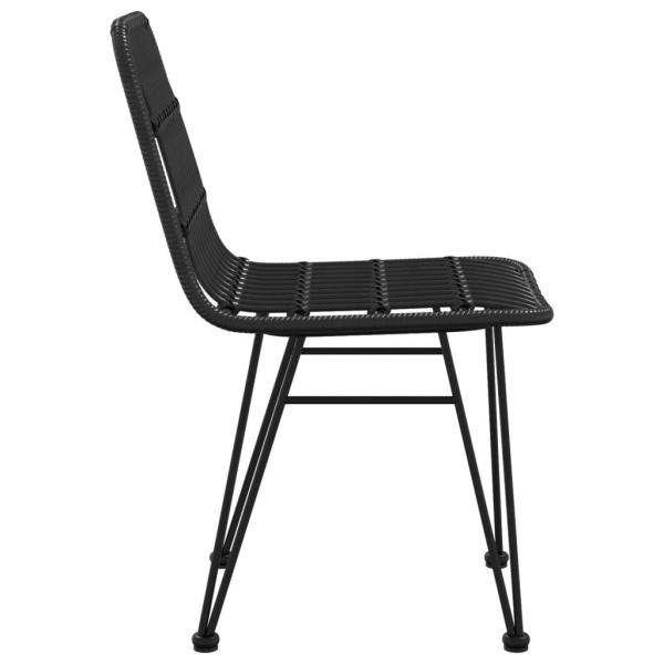 Gartenstühle 2 Stk. Schwarz 48x62x84 cm PE-Rattan