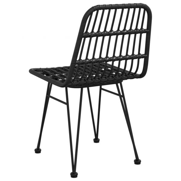 Gartenstühle 2 Stk. Schwarz 48x62x84 cm PE-Rattan