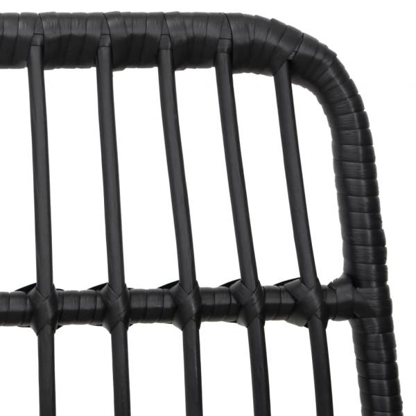 Gartenstühle 2 Stk. Schwarz 48x62x84 cm PE-Rattan