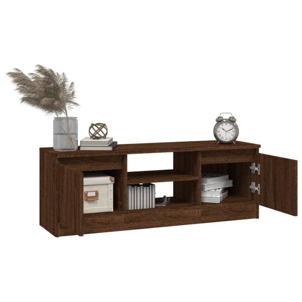 TV-Schrank mit Tür Braun Eichen-Optik 102x30x36 cm