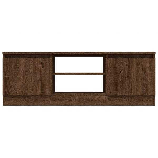 TV-Schrank mit Tür Braun Eichen-Optik 102x30x36 cm