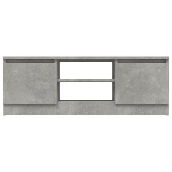 TV-Schrank mit Tür Betongrau 102x30x36 cm