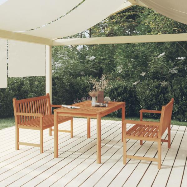 ARDEBO.de - 3-tlg. Garten-Essgruppe Massivholz Teak