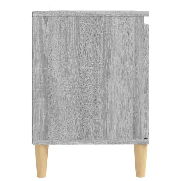 TV-Schrank mit Massivholz-Beinen Grau Sonoma 103,5x35x50 cm