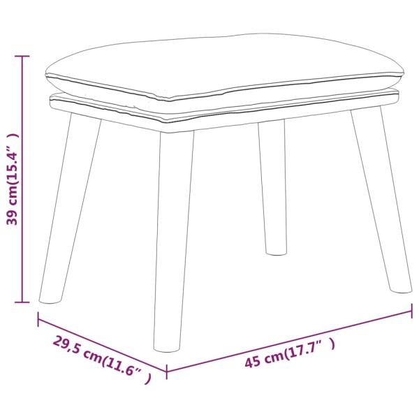 Fußhocker Weinrot 45x29,5x35 cm Stoff