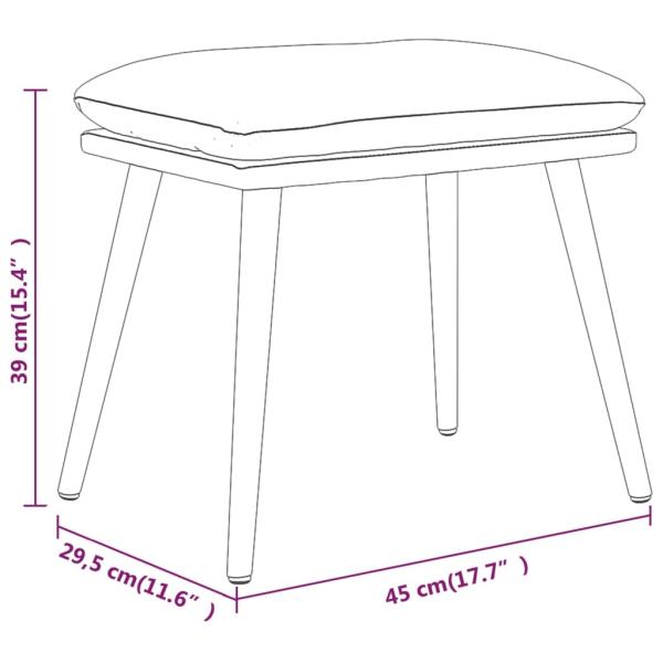 Fußhocker Weinrot 45x29,5x35 cm Stoff