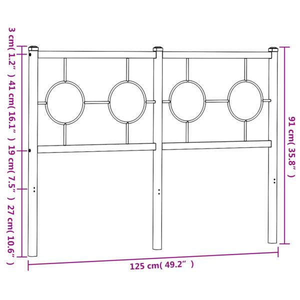 Kopfteil Metall Weiß 120 cm