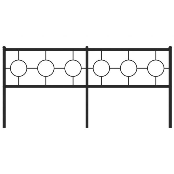 Kopfteil Metall Schwarz 180 cm