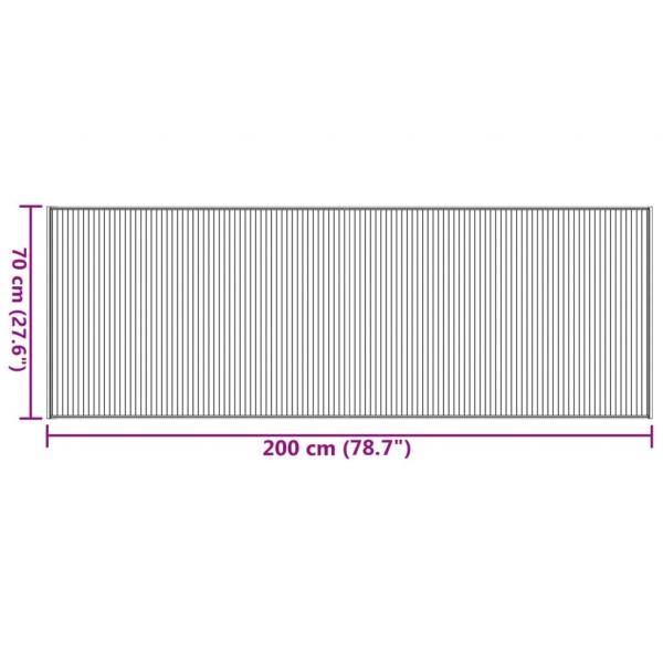 Teppich Rechteckig Dunkelbraun 70x200 cm Bambus