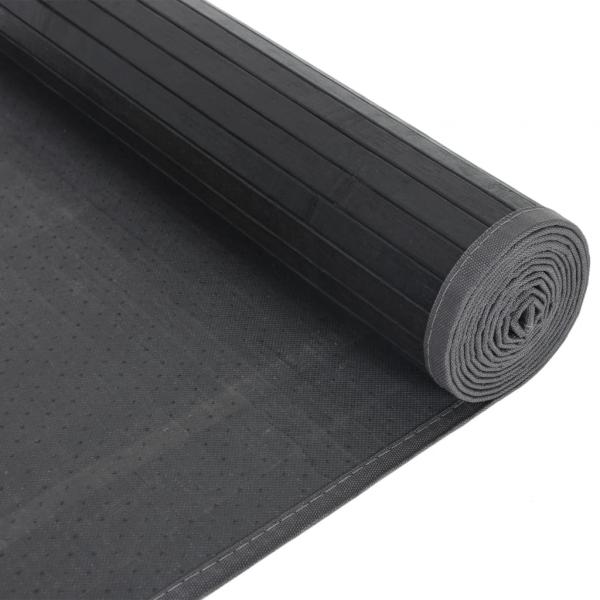 Teppich Rechteckig Schwarz 80x400 cm Bambus