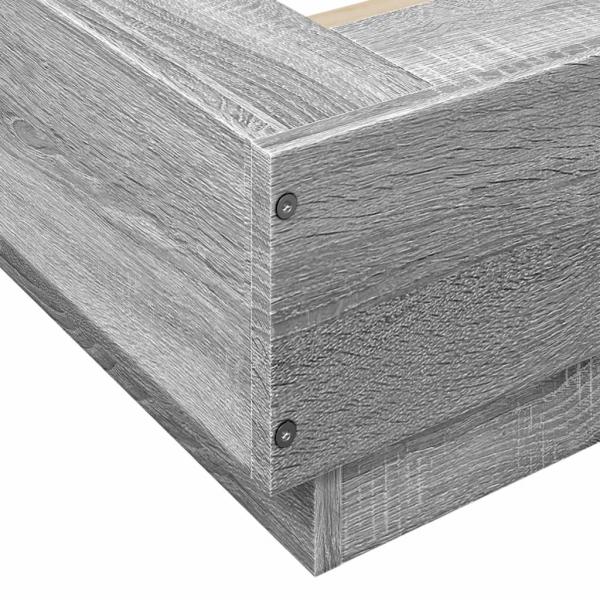 Bettgestell Grau Sonoma 75x190 cm Holzwerkstoff