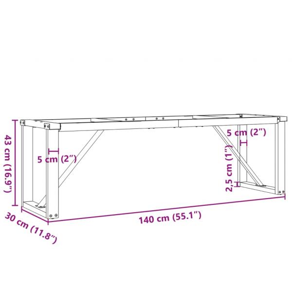 Couchtisch-Gestell in O-Form 140x30x43 cm Gusseisen