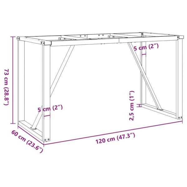 Esstisch-Gestell in O-Form 120x60x73 cm Gusseisen