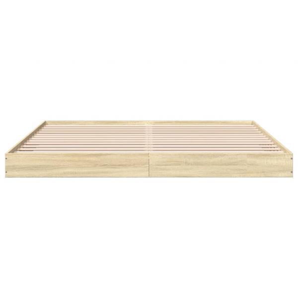 Bettgestell Sonoma-Eiche 200x200 cm Holzwerkstoff