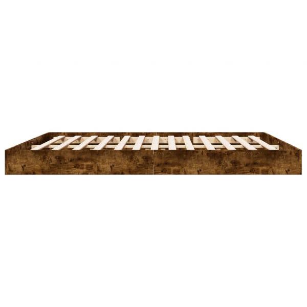 Bettgestell Räuchereiche 200x200 cm Holzwerkstoff