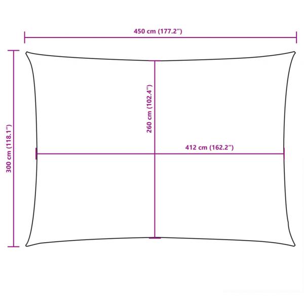 Sonnensegel Oxford-Gewebe Rechteckig 3x4,5 m Braun