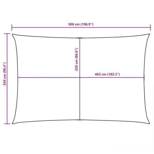 Sonnensegel Oxford-Gewebe Rechteckig 2,5x5 m Braun