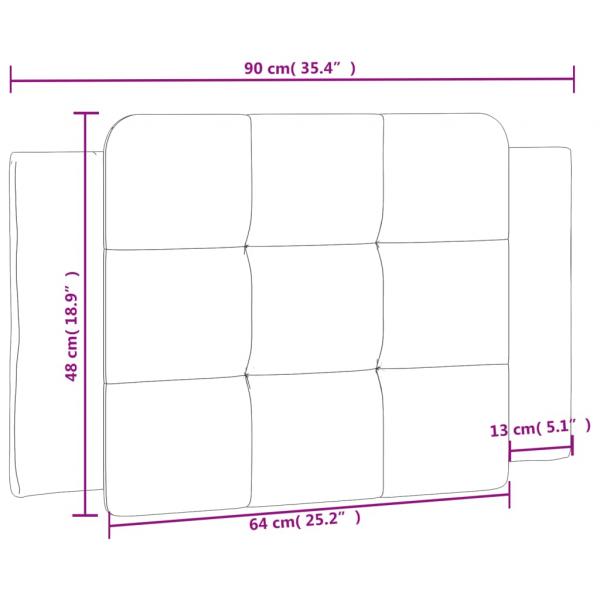 Kopfteil-Kissen Weiß und Schwarz 90 cm Kunstleder