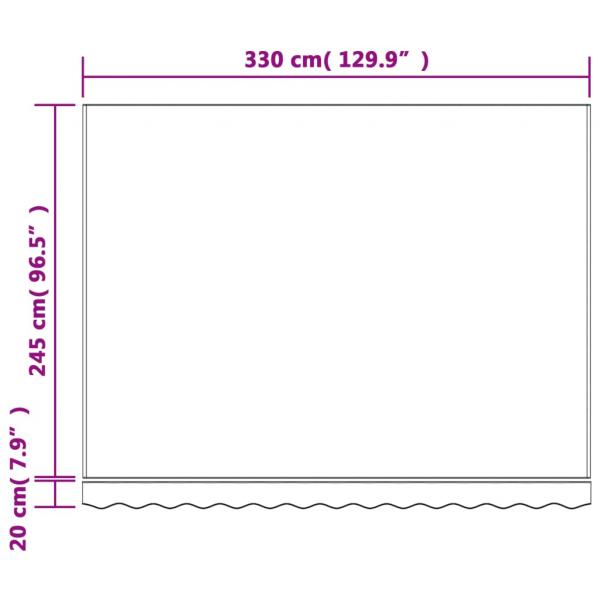 Markisenbespannung Mehrfarbig Gestreift 3,5x2,5 m