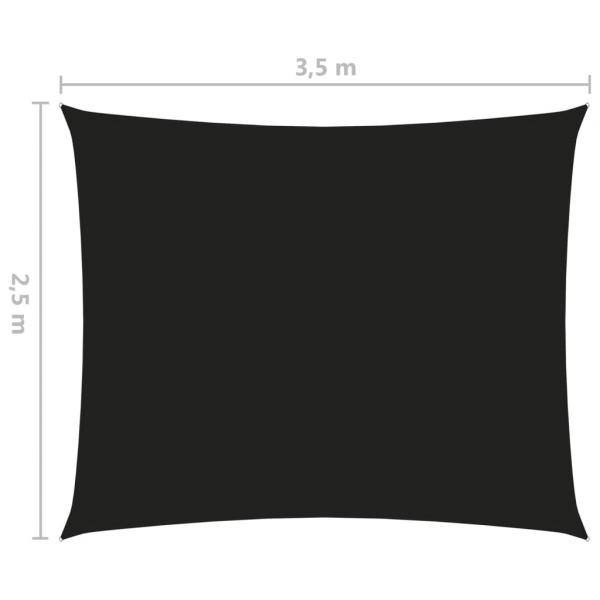 Sonnensegel Oxford-Gewebe Rechteckig 2,5x3,5 m Schwarz