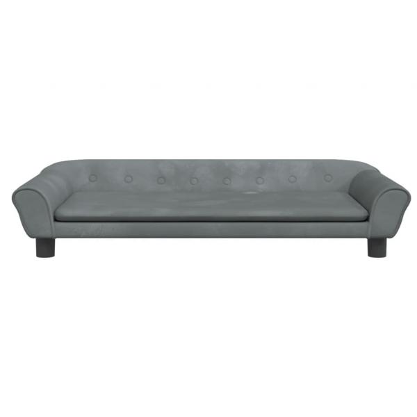 Hundebett Dunkelgrau 100x50x21 cm Samt