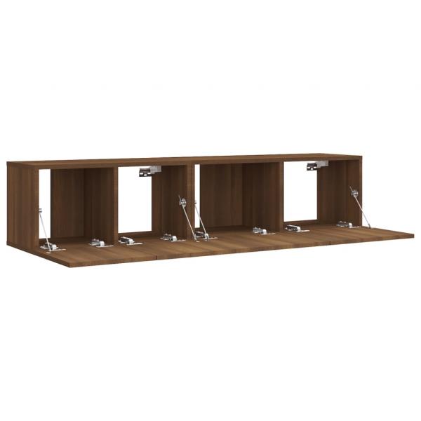 2-tlg. TV-Schrank-Set Braun Eichen-Optik Holzwerkstoff