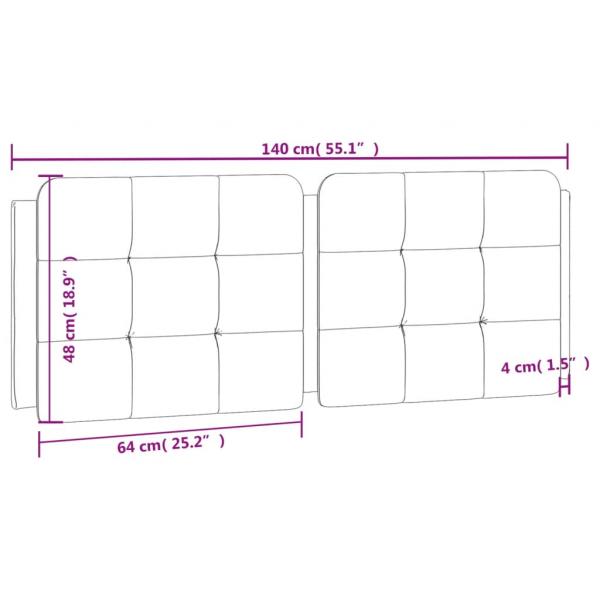 Kopfteil-Kissen Braun 140 cm Kunstleder