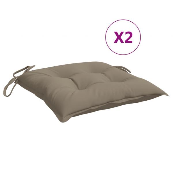 Stuhlkissen 2 Stk. Taupe 40x40x7 cm Oxford-Gewebe