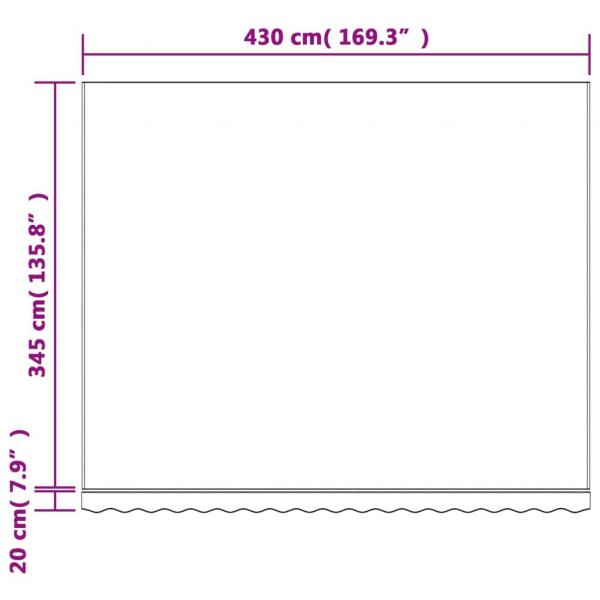 Markisenbespannung Mehrfarbig Gestreift 4,5x3,5 m