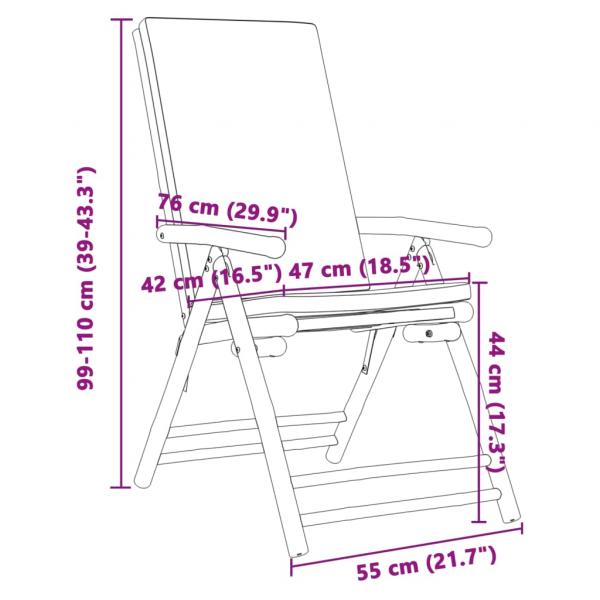 3-tlg. Bistro-Set Klappbar mit Cremeweißen Kissen Bambus