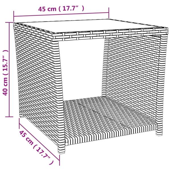 2-tlg. Garten-Lounge-Set Schwarz Poly Rattan & Stahl