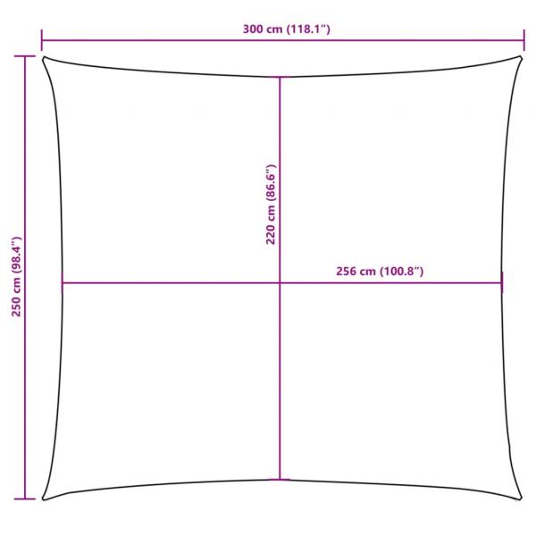 Sonnensegel Oxford-Gewebe Rechteckig 2,5x3 m Schwarz