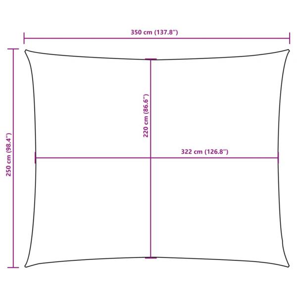 Sonnensegel Oxford-Gewebe Rechteckig 2,5x3,5 m Braun