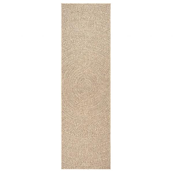 Teppich ZIZUR 80x250 cm Jute-Optik Indoor und Outdoor