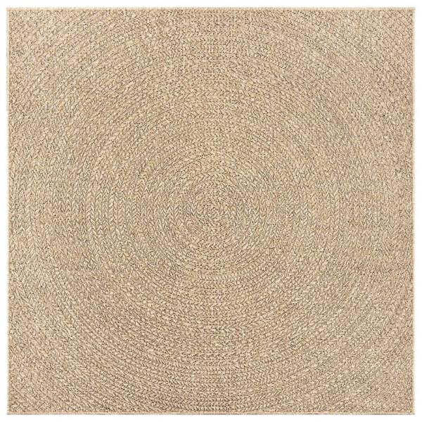 Teppich ZIZUR 120x120 cm Jute-Optik Indoor und Outdoor