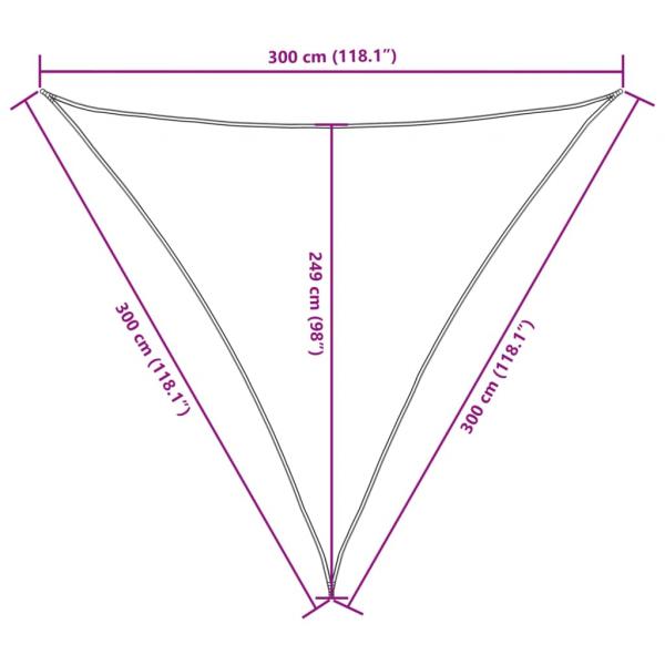 Sonnensegel Oxford-Gewebe Dreieckig 3x3x3 m Anthrazit