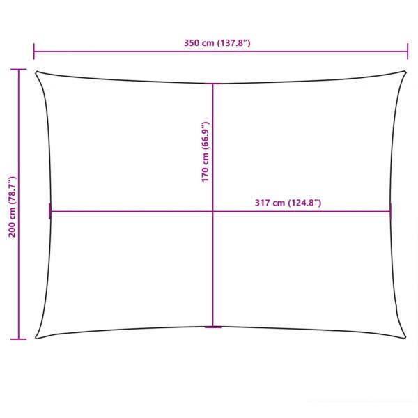 Sonnensegel Oxford-Gewebe Rechteckig 2x3,5 m Braun