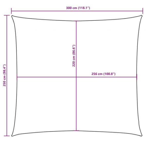 Sonnensegel Oxford-Gewebe Rechteckig 2,5x3 m Braun