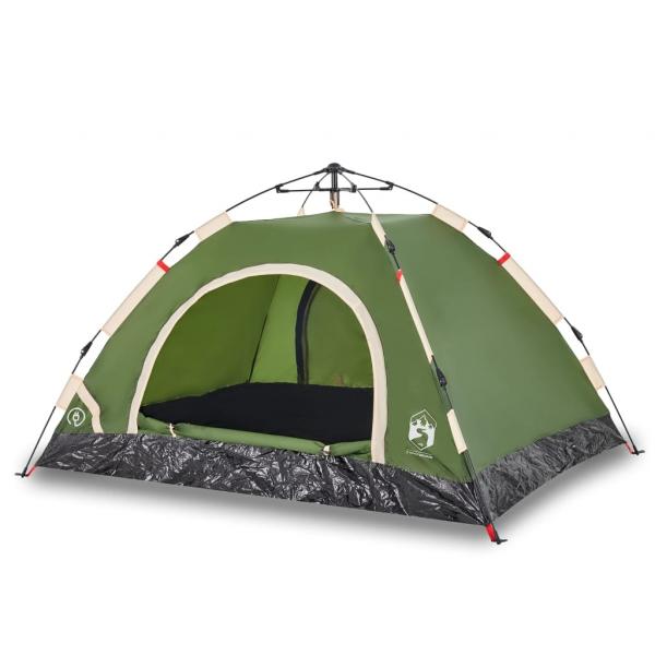 Campingzelt 4 Personen Grün Quick Release